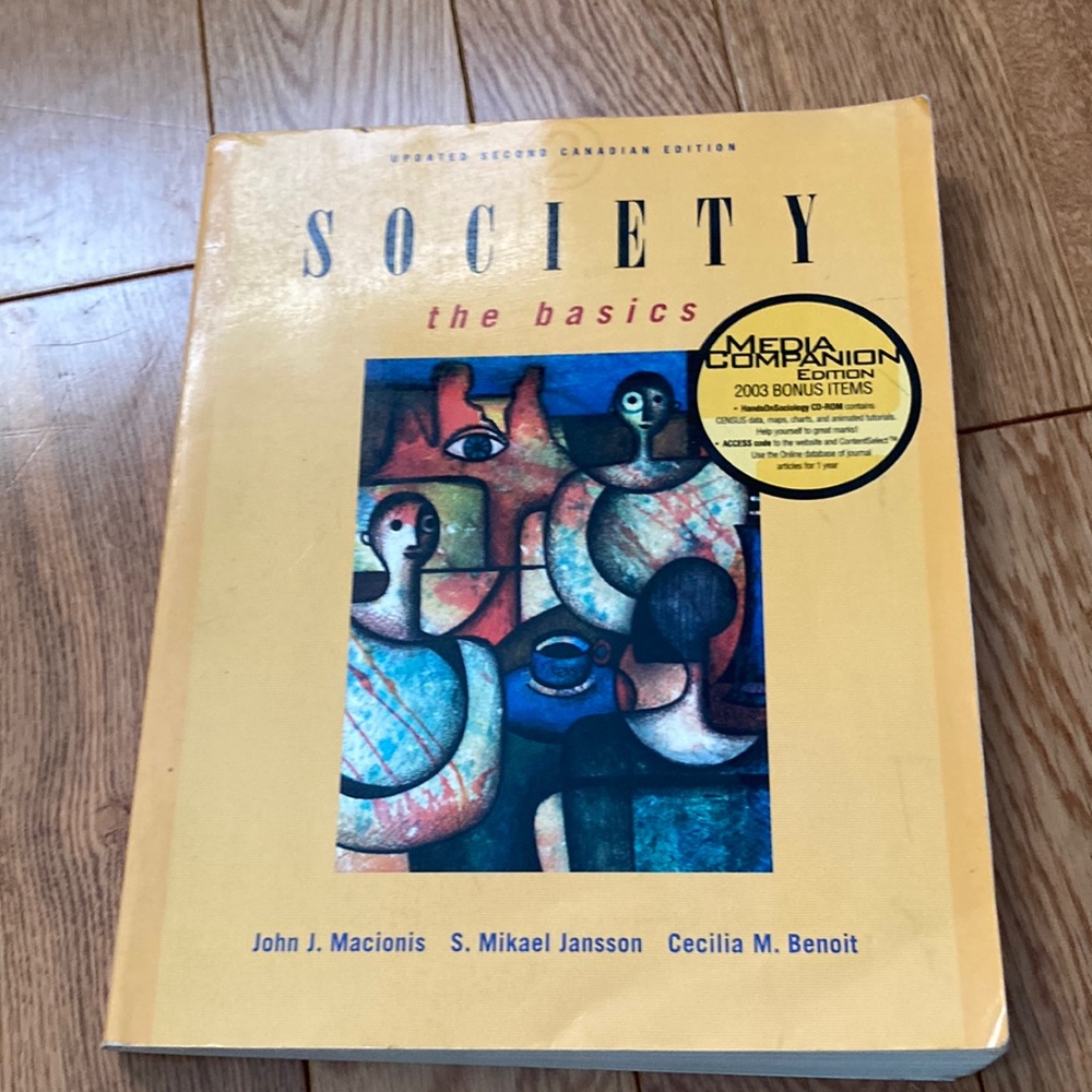 Society: The Basics- Macionis, Jansson, Benoit. 2nd edition (Book)